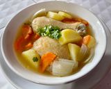 รูปขั้นตอนการทำที่ 9 ของ ซุปมันฝรั่งน่องไก่ติดสะโพก