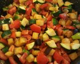 Padlizsános cukkini-lecsó, bulgurral recept fázis 5 fotója