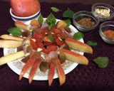 A picture of step 4 of Apple chatpata with mix salad.