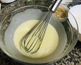 A picture of step 4 of Coconut bread with lemon glaze🤤🤤.