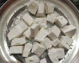A picture of step 1 of Chilli paneer.