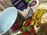 Strawberry and banana milkshake