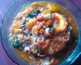 Foto langkah ke 7 dari resep Telur Mata Sapi Saos Kemangi.