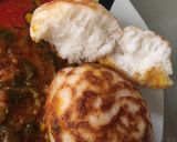 A picture of step 2 of Masa with miyan taushe.