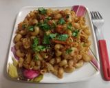 A picture of step 6 of Veg macroni.