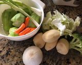 A picture of step 1 of Chicken Feet and Vegetable Soup.