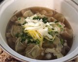 Hình bước làm 5 của món Canh hoành thánh (만두국)