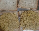 A picture of step 2 of Maggi sandwich.