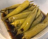 Une image de l'étape 5 de Piments verts au balsamique,olive et citron.