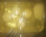 A picture of step 1 of Palm oil scrambled egg.