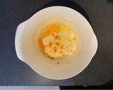 A picture of step 2 of Portuguese custard tarts (natas)with blood orange caramel.