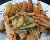 Foto del paso 3 de la receta: Fingers de queso con verduras en tempura congeladas en airfryer