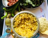 A picture of step 1 of Red Amranth Dal sabji.