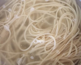 Foto del paso 1 de la receta: Spaguetti de espinaca y jamón