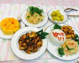Hình bước làm 11 của món Cơm chay tình yêu