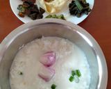 A picture of step 1 of Pakhala bhata (water rice).