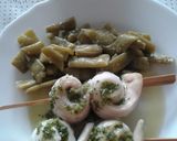 Foto del paso 8 de la receta: Brochetas de Abadejo con judías verdes al horno