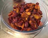Une image de l'étape 3 de Compote pêches de vigne, prunes d'ente et coco.