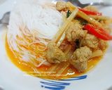 A picture of step 4 of Vegan Red Curry with Coconut Shoots.