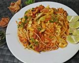 A picture of step 7 of Khosa style spaghetti.