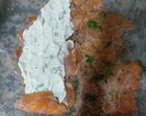 A picture of step 1 of Salmon roll with white cheese and aromatic herbs😜😜👍👍.