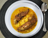 Foto del paso 6 de la receta: Sopa de arroz y rape con caldo de pescado y marisco