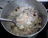 Hình bước làm 3 của món Cháo tôm, nấm
