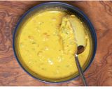 A picture of step 2 of Besan ka chilla.