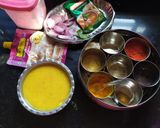 A picture of step 1 of Sambhar.
