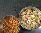 A picture of step 2 of Kala chana salad with tangi sauce.