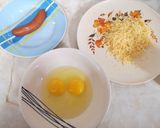 Foto del paso 1 de la receta: Omelette enrollado con queso y hot dog