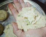 A picture of step 3 of Stuffed Ragda Patties.
