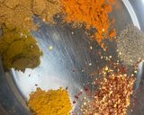 A picture of step 1 of Kerala style chicken fry.