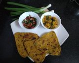 ગ્રીન ઓનિયન પરાઠા (Green onion paratha recipe in Gujarati) રેસીપી સ્ટેપ3ફોટો