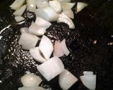 A picture of step 4 of Morgh-va-Aloo (chicken with plums).