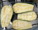 A picture of step 1 of Stuffed Eggplant with Ground Beef and Bechamel.
