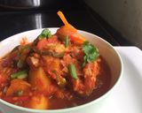 A picture of step 6 of Papaya sauce.