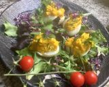 Une image de l'étape 10 de 🥄🍋🍃Œufs🥚mimosas 🍽️🧉🍯sur lit de salade 🥗.