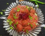 A picture of step 3 of Baby cabbage with beetroot gravy.