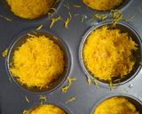 A picture of step 3 of Cheesy kunafa.