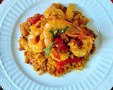 Foto del paso 11 de la receta: Arroz a la sartén con langostinos frescos y potas