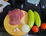 Hình bước làm 1 của món Bò xào tứ sắc