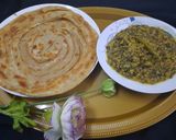A picture of step 6 of Lacha paratha.