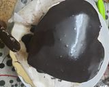 A picture of step 10 of Chocolate Mirror Glaze Cake without Egg, Maida & heart cake Mold.