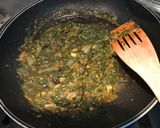 A picture of step 2 of Pasta with spinach sauce.