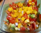 Foto del paso 6 de la receta Ensalada de mango, aguacate, cebolla y tomate en crujiente de queso