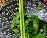 A picture of step 1 of Banana leaf Halwa.