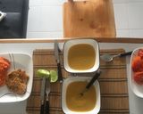 Foto del paso 8 de la receta: Sopa de guineo con pechuga apanada y ensalada
