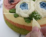 韓式豆沙擠花蛋糕攻略~三色戚風蛋糕的食譜步驟23照片