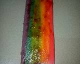 Mini Roll Cake Rainbow langkah memasak 8 foto